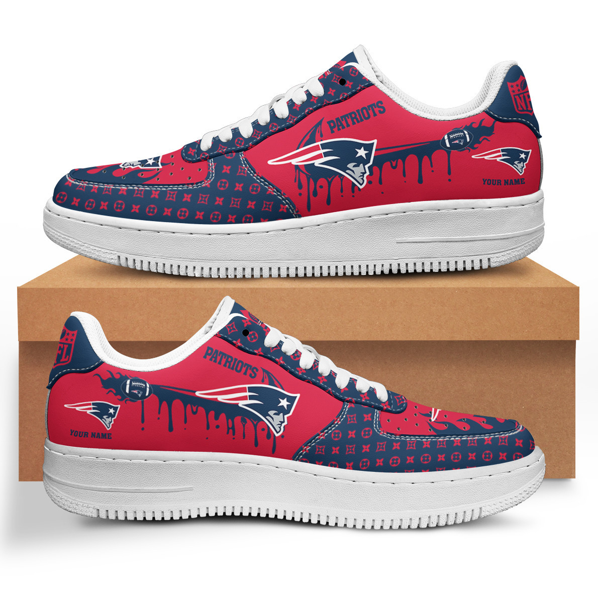 New England Patriots Af1 Shoes Bg62