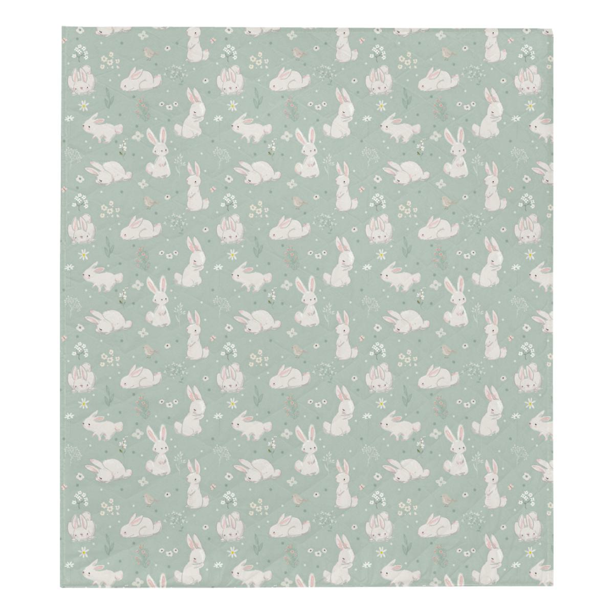 Bunny Pattern Print Design 03 Premium Quilt