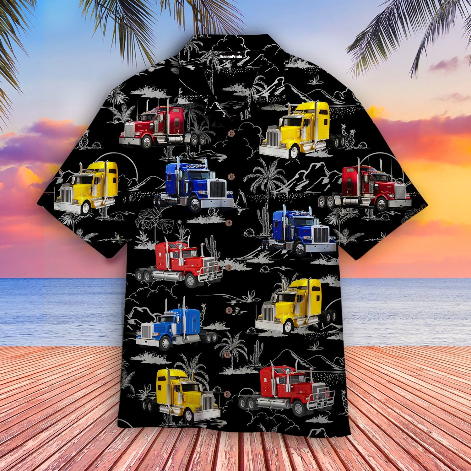 Semi Trailer Truck Hawaii Shirt For Men Women Adult Ha53858