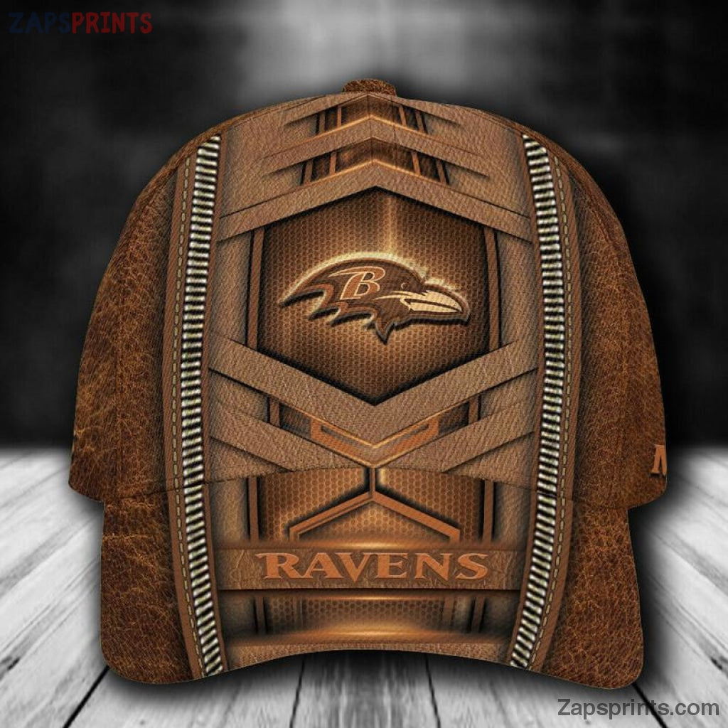 Baltimore Ravens Brown 3D Classic Cap Gift For Fan Football Lovers