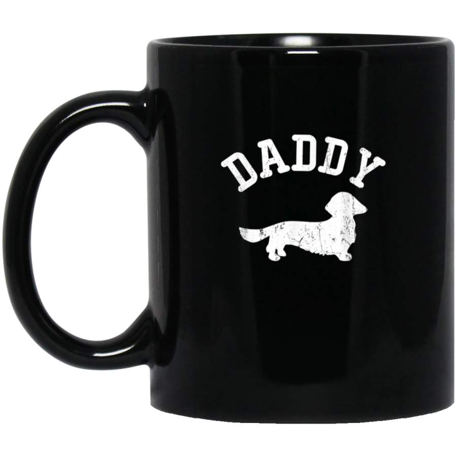 Daddy Dachshund Long Hair vintage gift ideas for Dad Mug