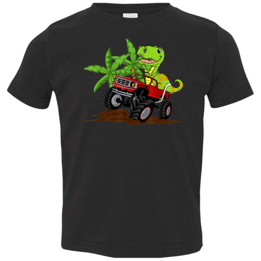 T Rex Dinosaur Monster Truck TShirts For Toddler Boys Kids 3321 Rabbit Skins Toddler Jersey T-Shirt