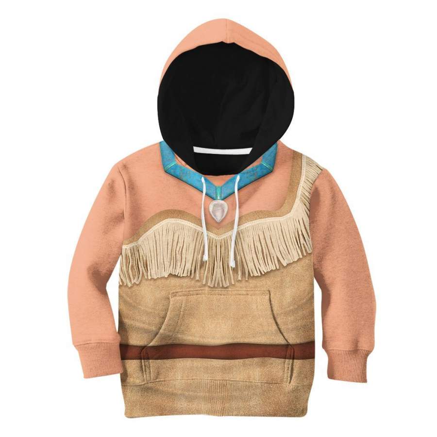Gearhuman 3D Kids Pocahontas Princess Custom Tshirt Hoodie Appreal