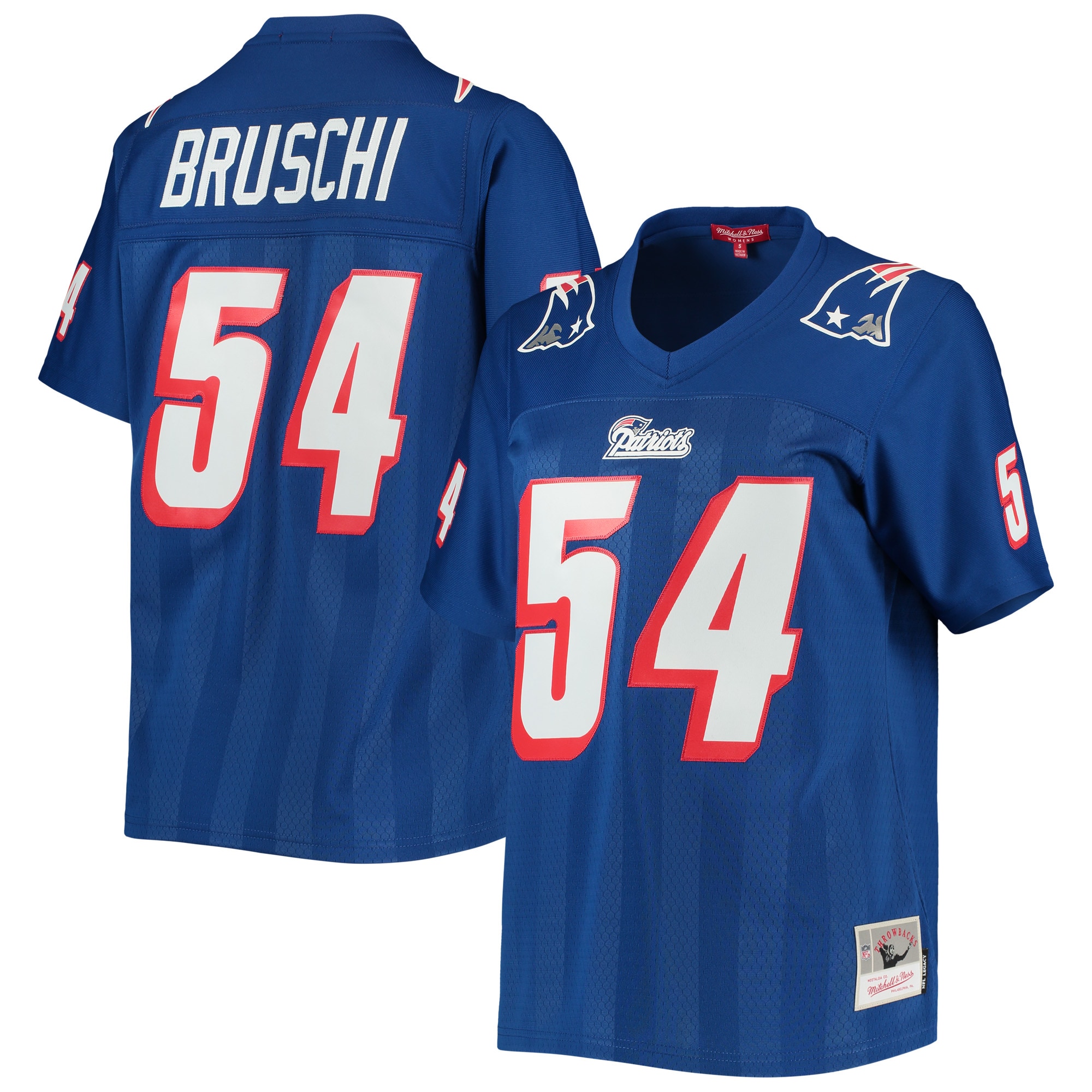 Women’s New England Patriots Tedy Bruschi Mitchell & Ness Royal Legacy Player Jersey