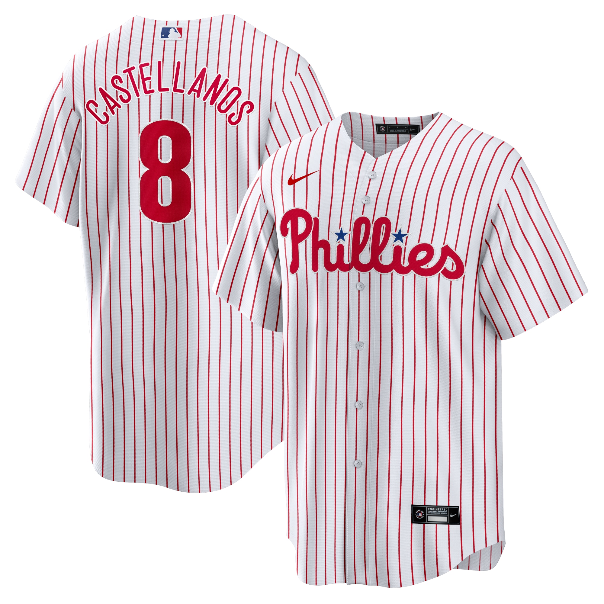 Men’s Philadelphia Phillies Nick Castellanos White Player Jersey