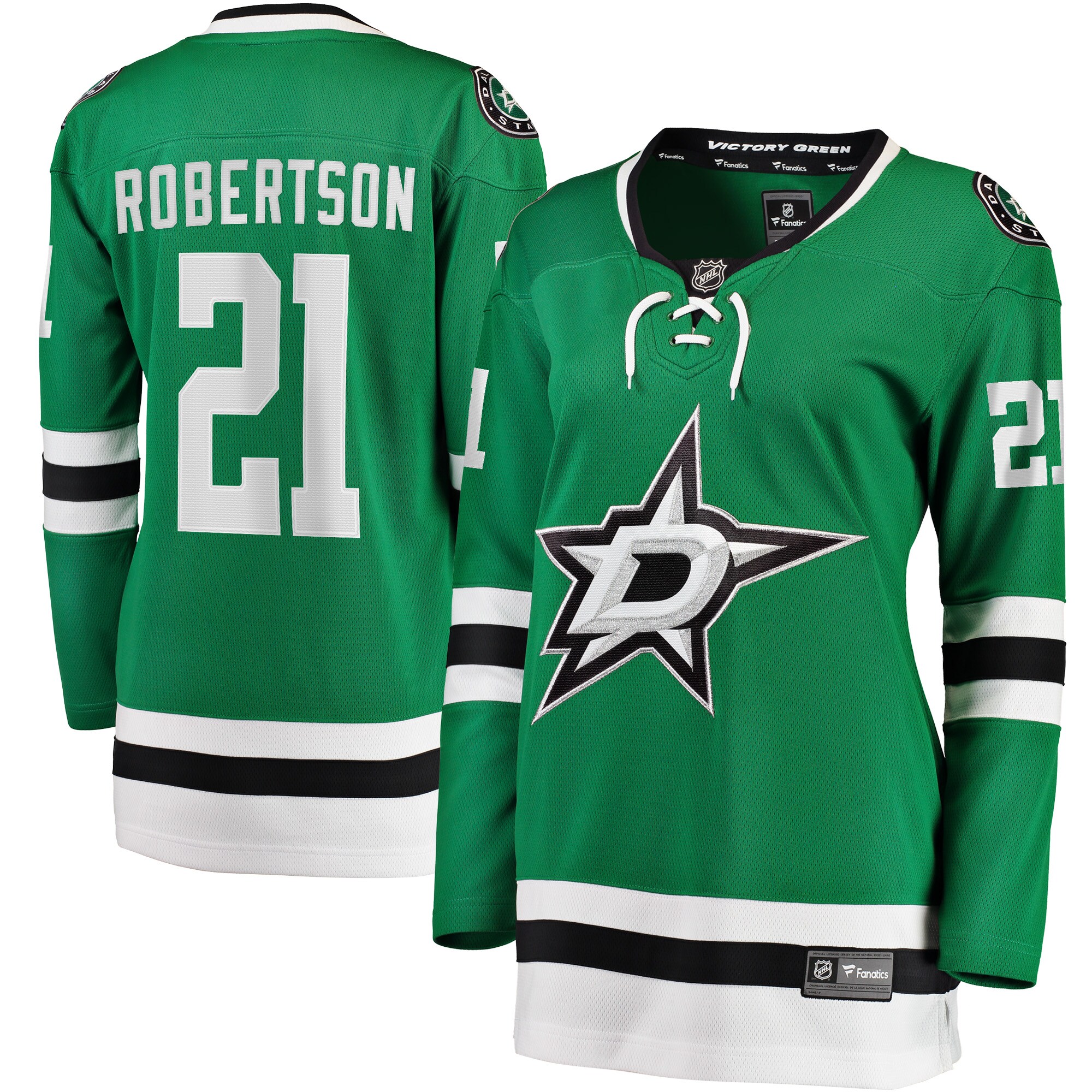 Women's Dallas Stars Jason Robertson Kelly Green 2017/18 Home Breakaway Jersey