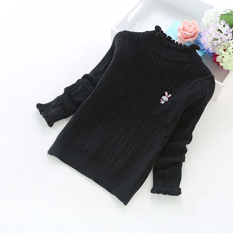 2022 New Fashion Girls Cotton Sweaters 3-14 Years Children’s Clothing Solid Color Knit Girls’ Sweaters 6011 alx