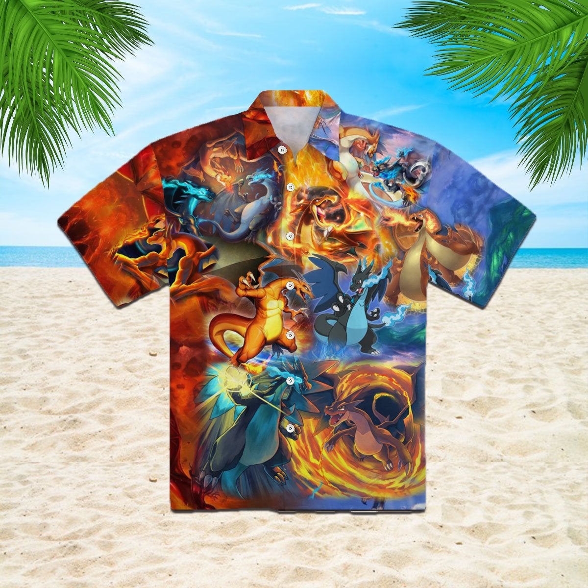 Charizard Ice And Fire Dragon Combat Hawaii Lover Hawaii Shirt For Men Women Ha82146