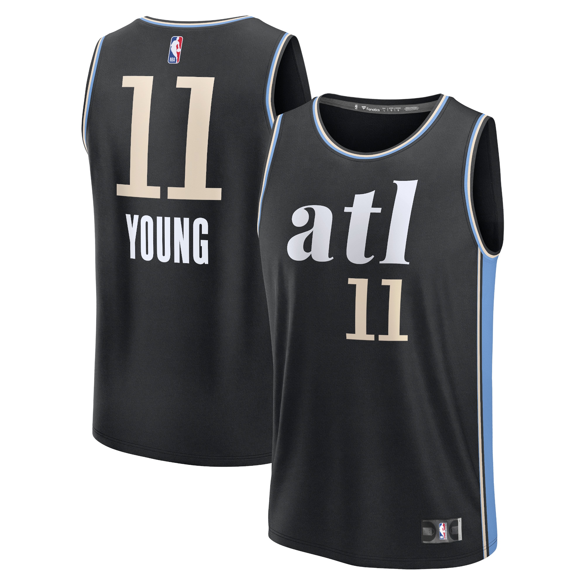 Trae Young Atlanta Hawks Unisex 2023/24 Fast Break Jersey – Black – City Edition