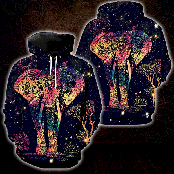 Hippie Mandala Elephant New Full All Over Print K2071 Hoodie