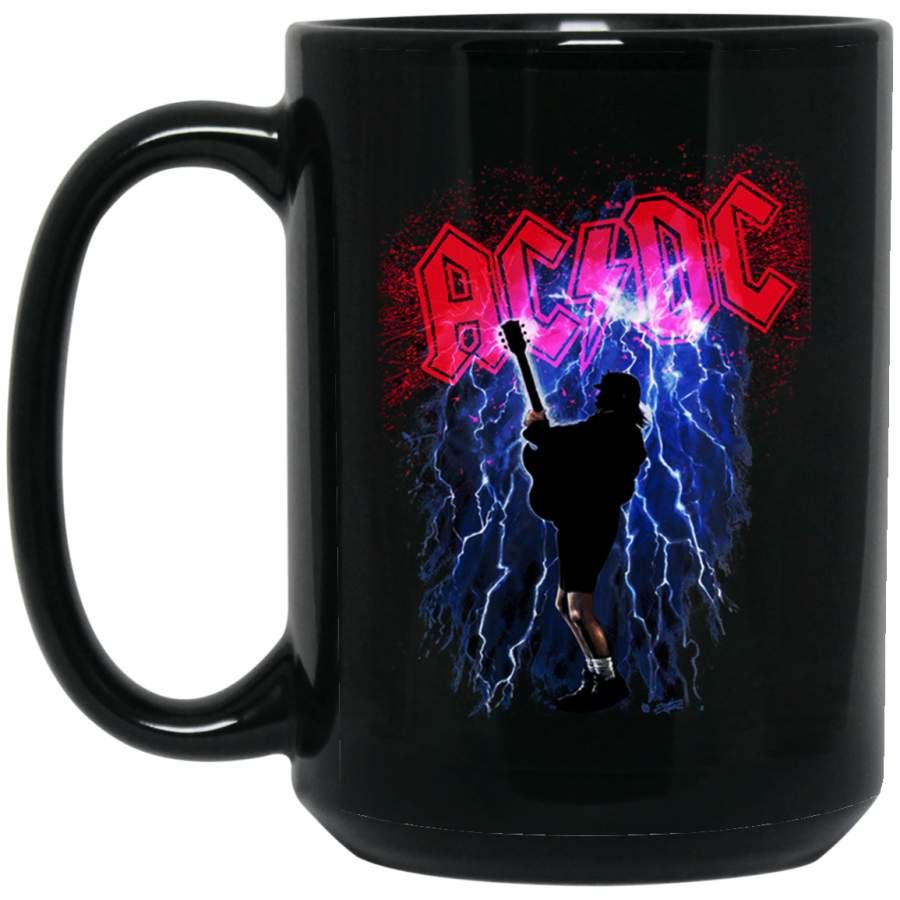 ACDC Thunderstruck Angus Young Rock Black Big Mug