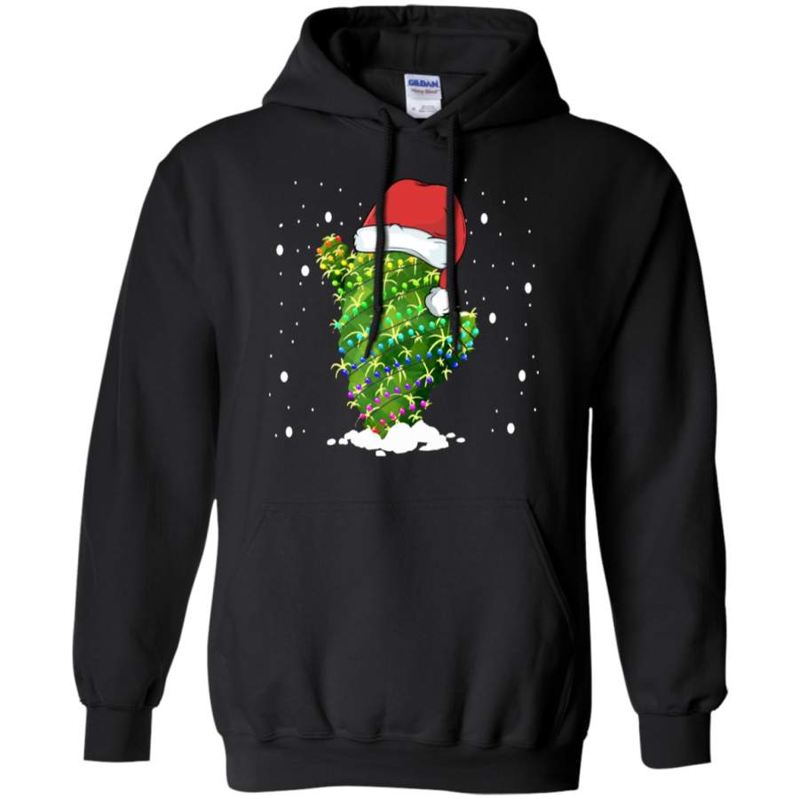 Succulent Cactus Snow Santa Hat Merry Christmas Hoodie