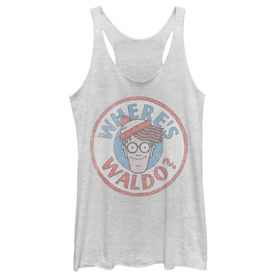 Where’s Waldo Women’s Retro Character Circle  Racerback Tank