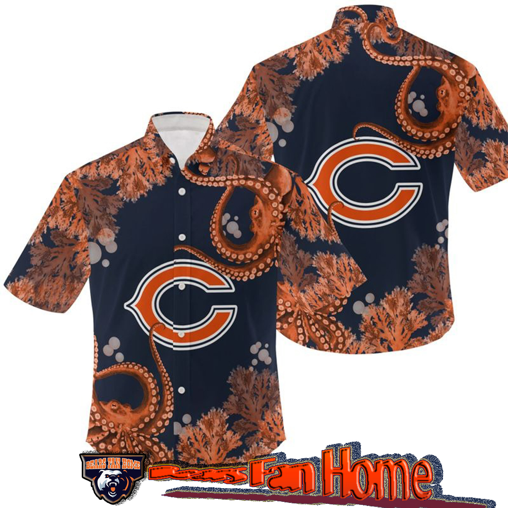 Chicago Bears Hawaiian Shirt Octopus Graphics