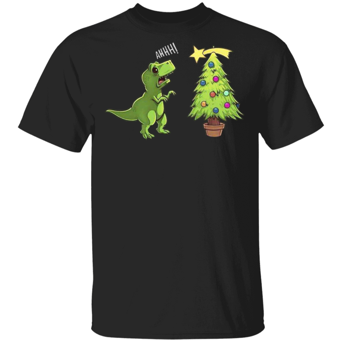 Christmas Tree And T-Rex T-Shirt Xmas Gifts For Friends