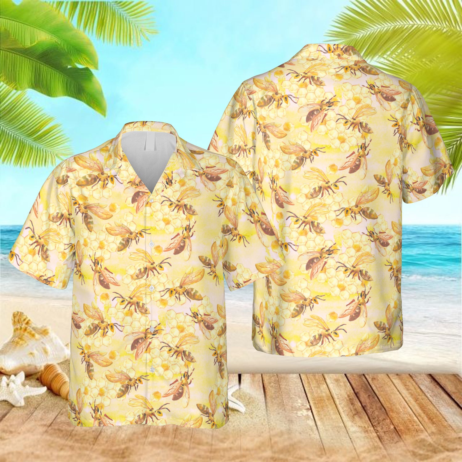 Honeycomb Hawaiian Summer Shirt For Her Ha51204