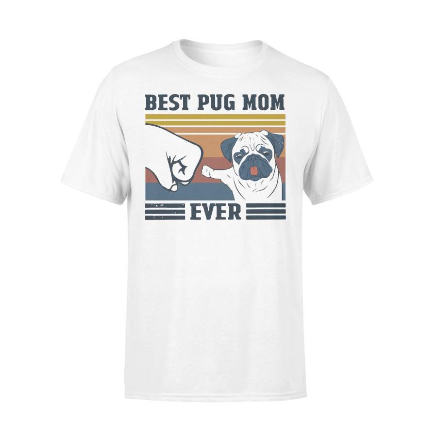 Best Pug Mom Ever Retro Vintage T-shirt