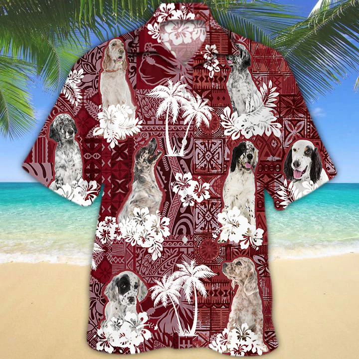 English Setter 2 Red Hawaii Gift For Dog Lover Animal Summer Shirts Ha89867