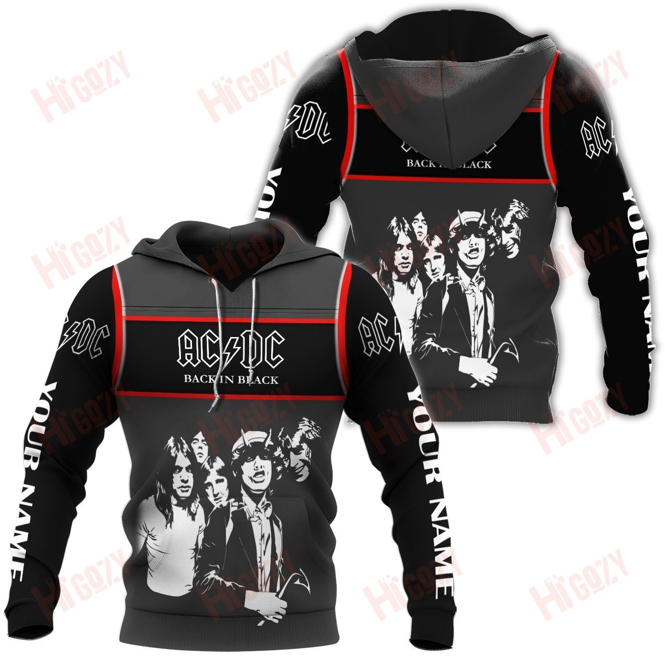 Ac/Dc 3D All Over Printed Clothes – V528