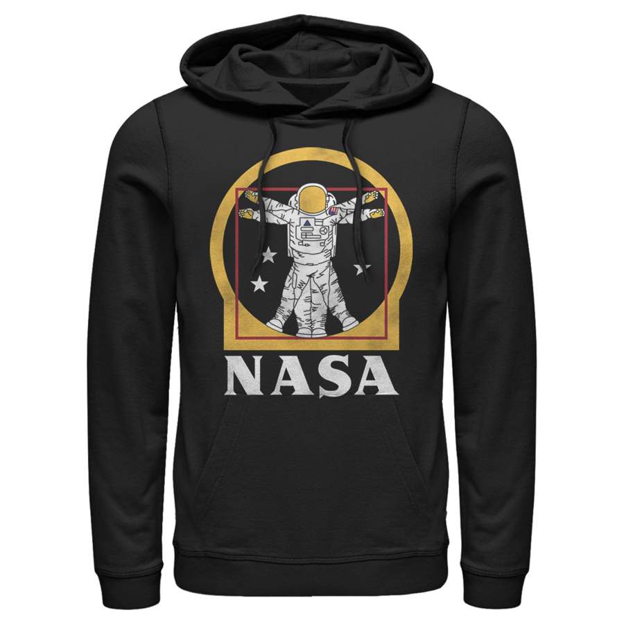 NASA Men’s Da Vinci Astronaut Logo  Lightweight Hoodie