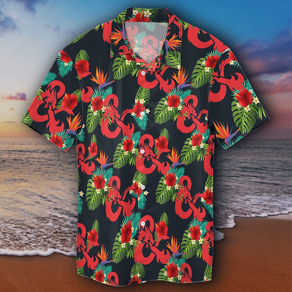 D&D Hawaiian Shirt Tropical Dungeons & Dragons Hawaiian Shirt