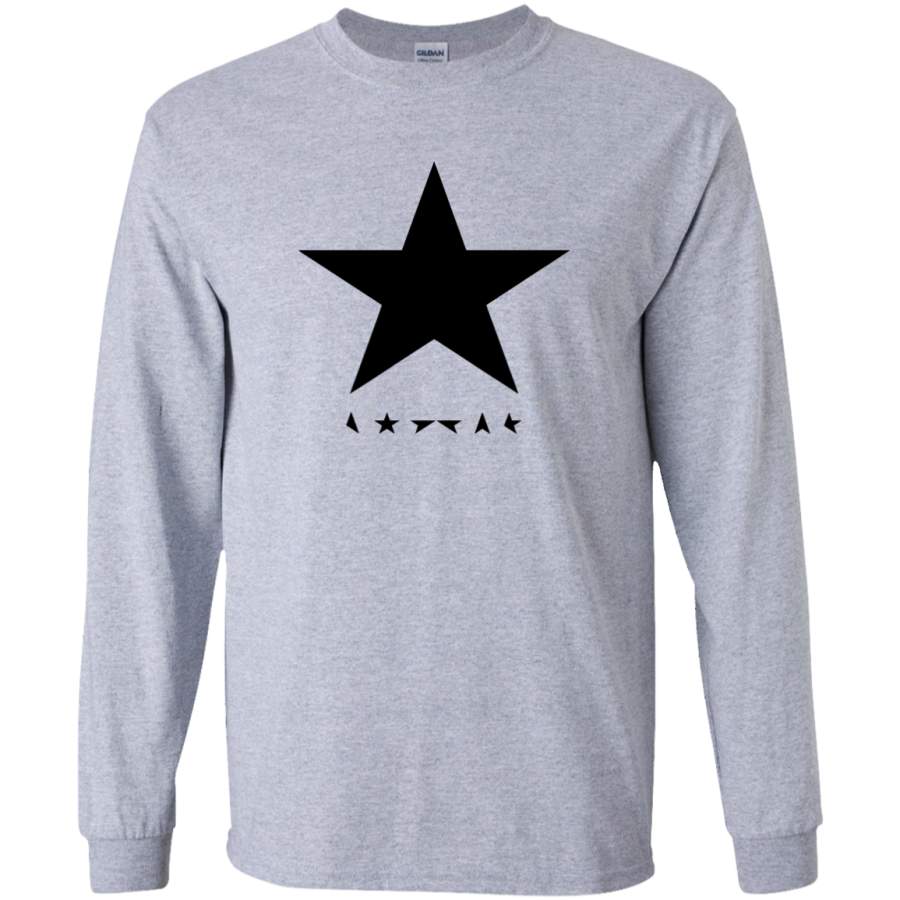 AGR David Bowie Tribute Black Star Long Sleeve T-Shirt