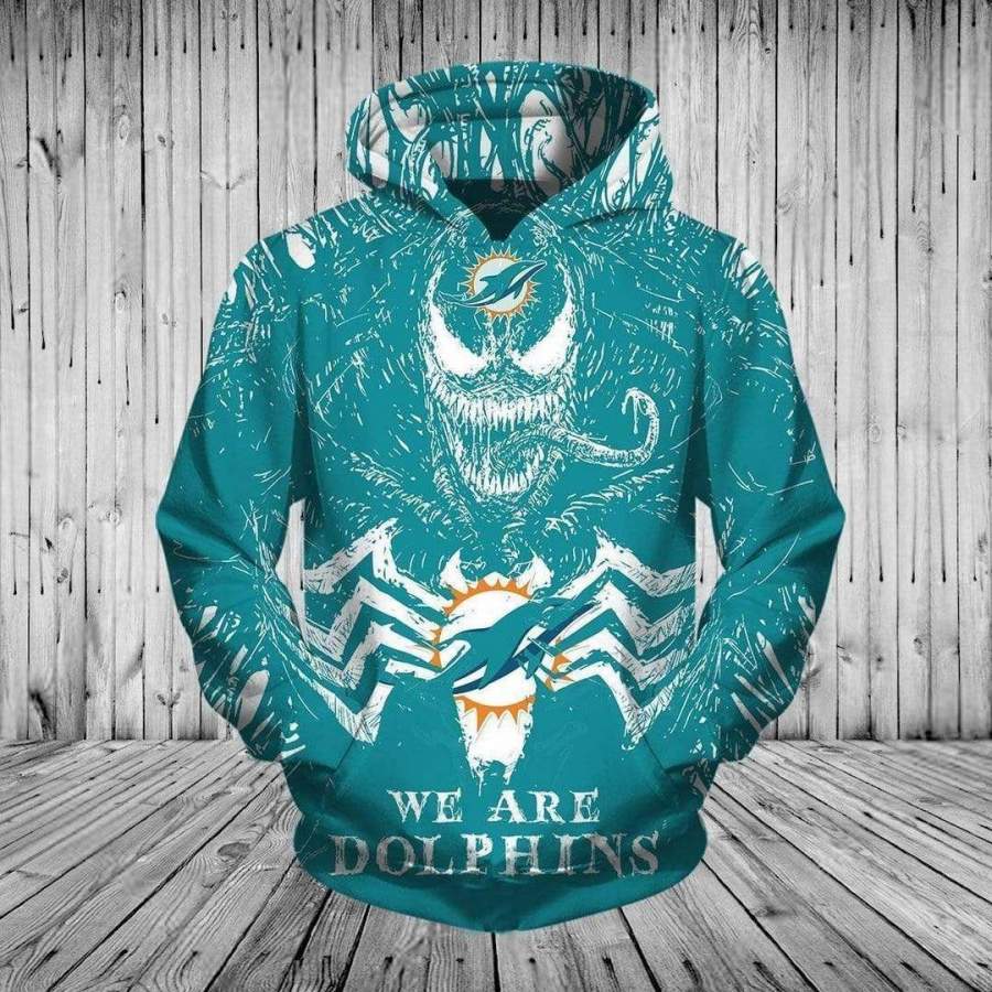 Dolphins Hoodie 3D Style37 All Over Printed