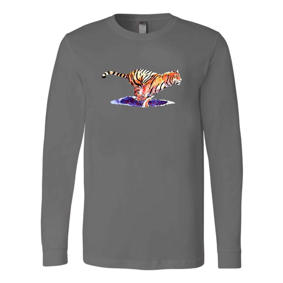 Animal Tiger Gift African Art Orange Long Sleeve T-Shirt