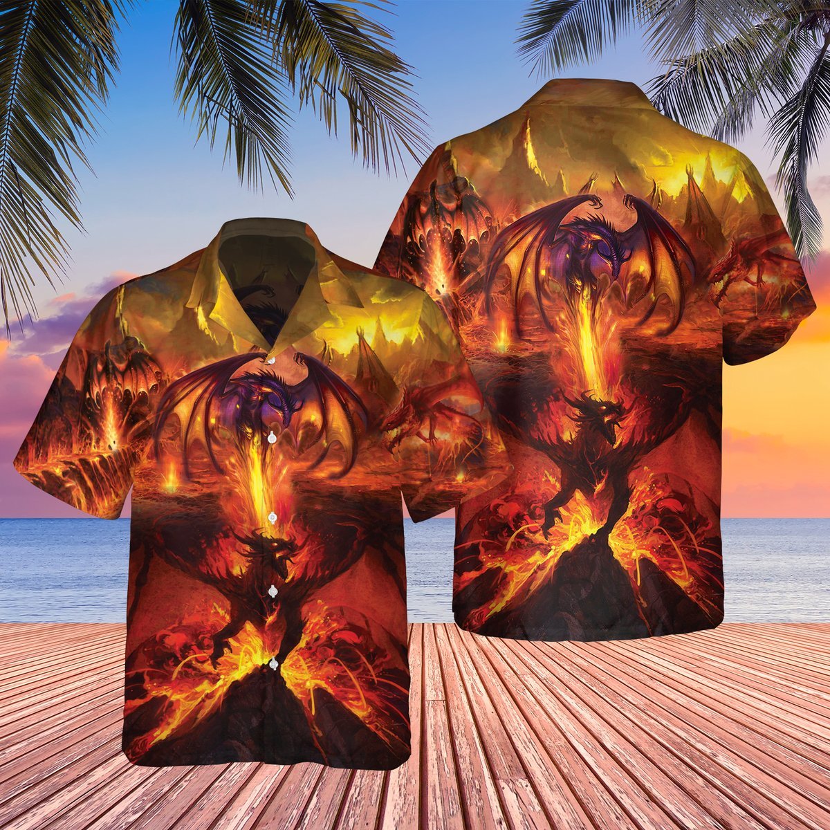 Fire Dragons Hawaii Shirt Hawaiian Shirt For Men, Hawaiian Shirt For Women, Aloha Shirt, Hawaii Shirt