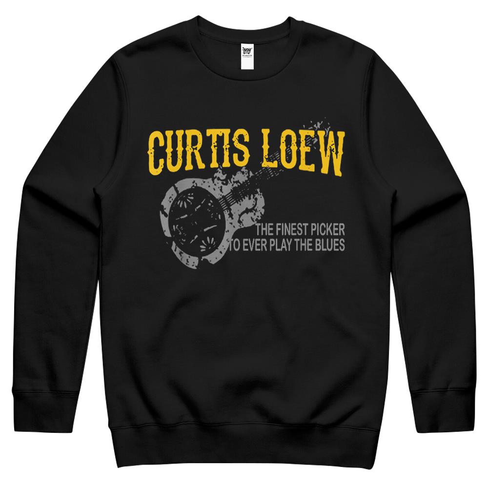 Curtis Loew The Finest Picker To Ever Play The Blues Crewneck Sweatshirt