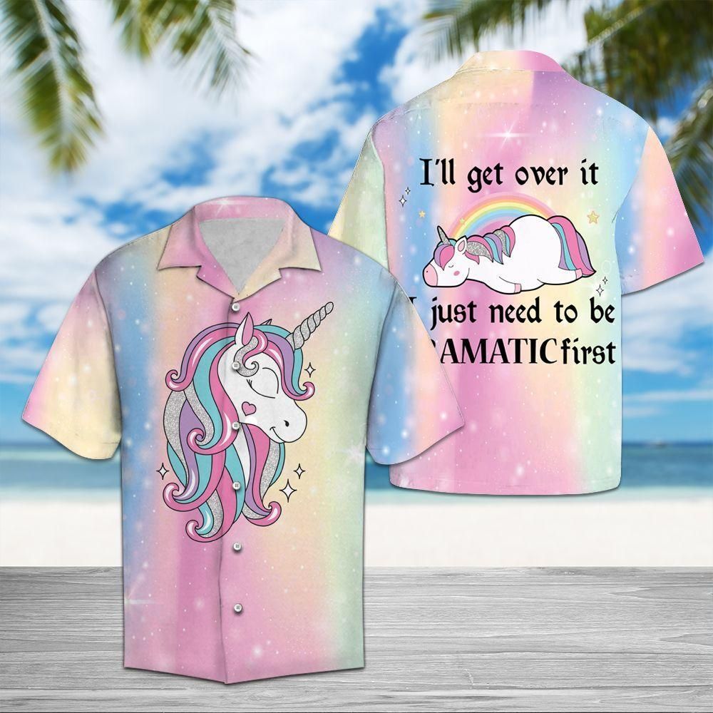 Unicorn Dramatic Pik Aloha Hawaiian Shirt Colorful Short Sleeve Summer Beach Casual Shirt For Men And Women