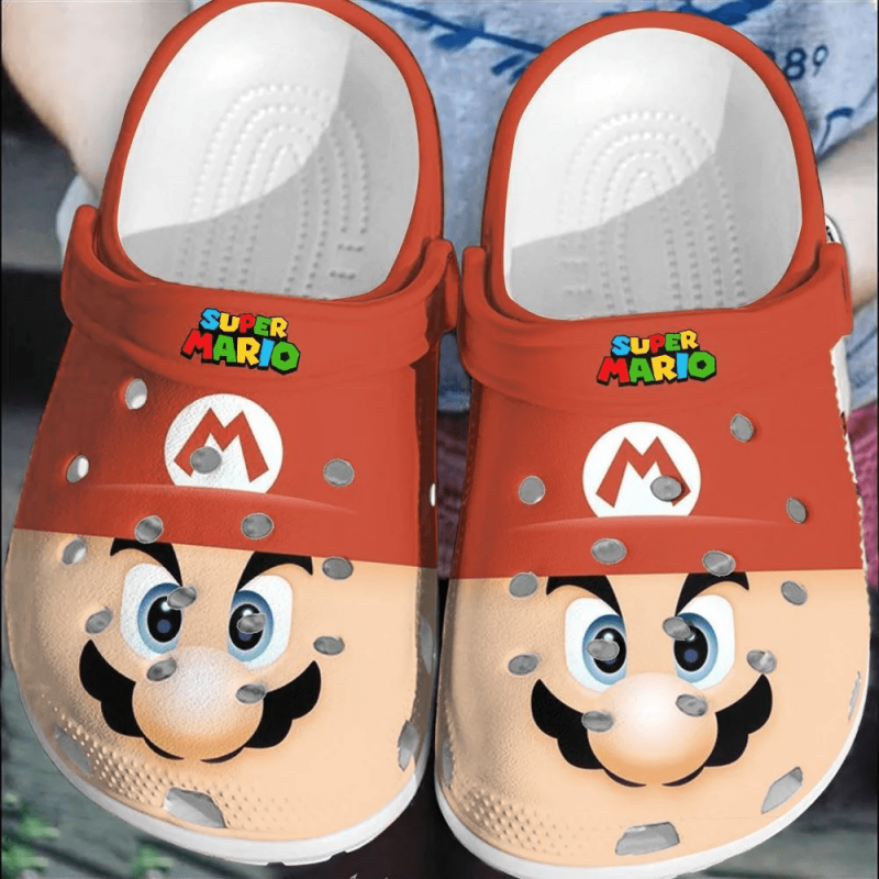 Super Mario Game shoes G02D1 Crocs Crocband Clogs Shoes For Men Women