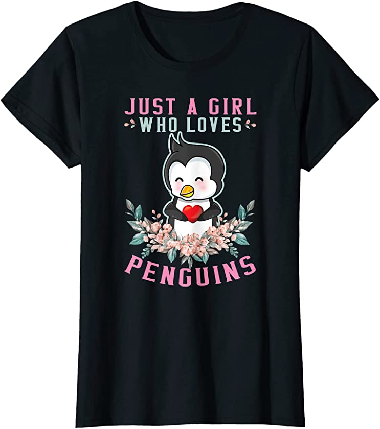 Just a Girl Who Loves Penguins Funny Gentoo Penguin Lovers T-Shirt