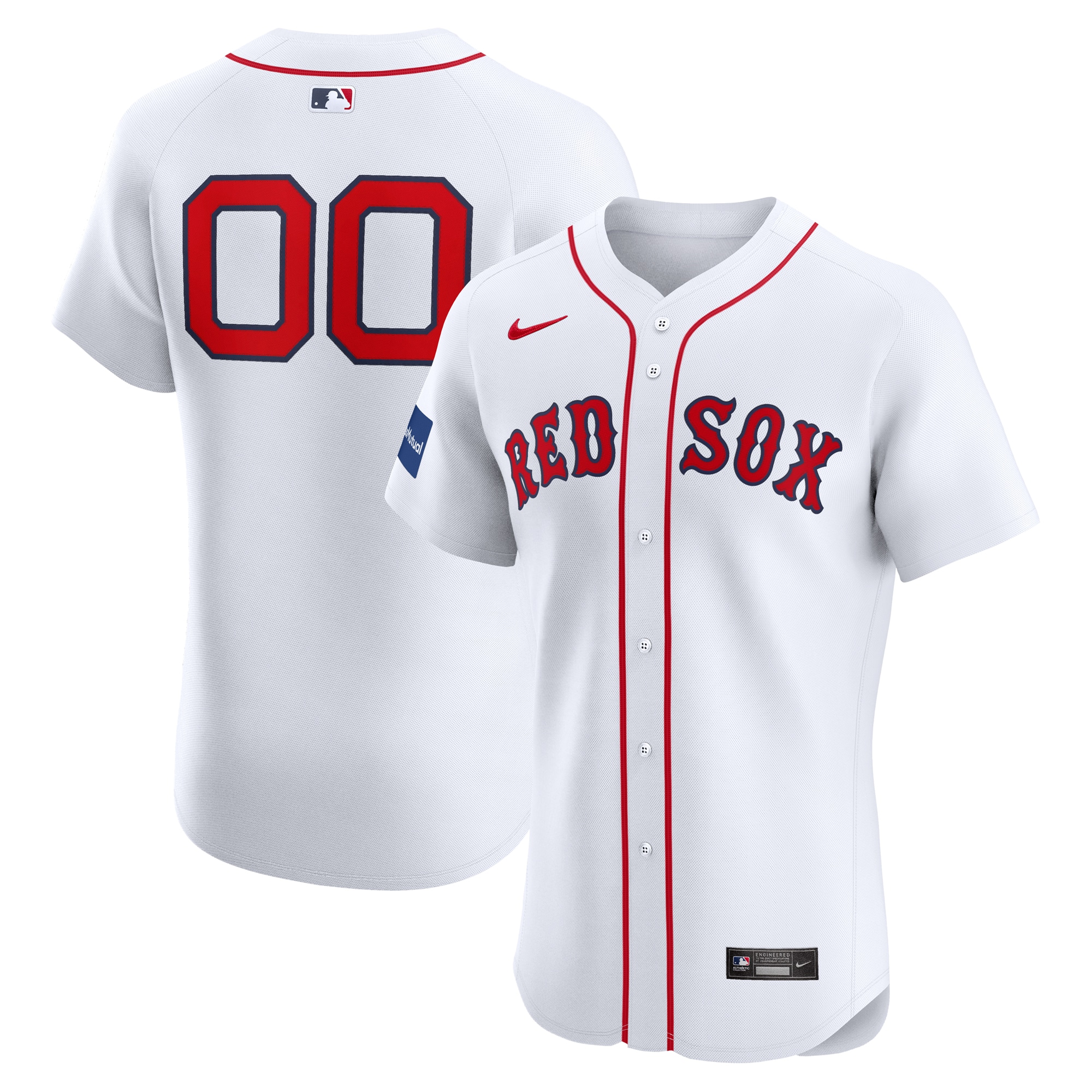 Boston Red Sox Home Elite Pick-A-Player Retired Roster Patch Jersey – White