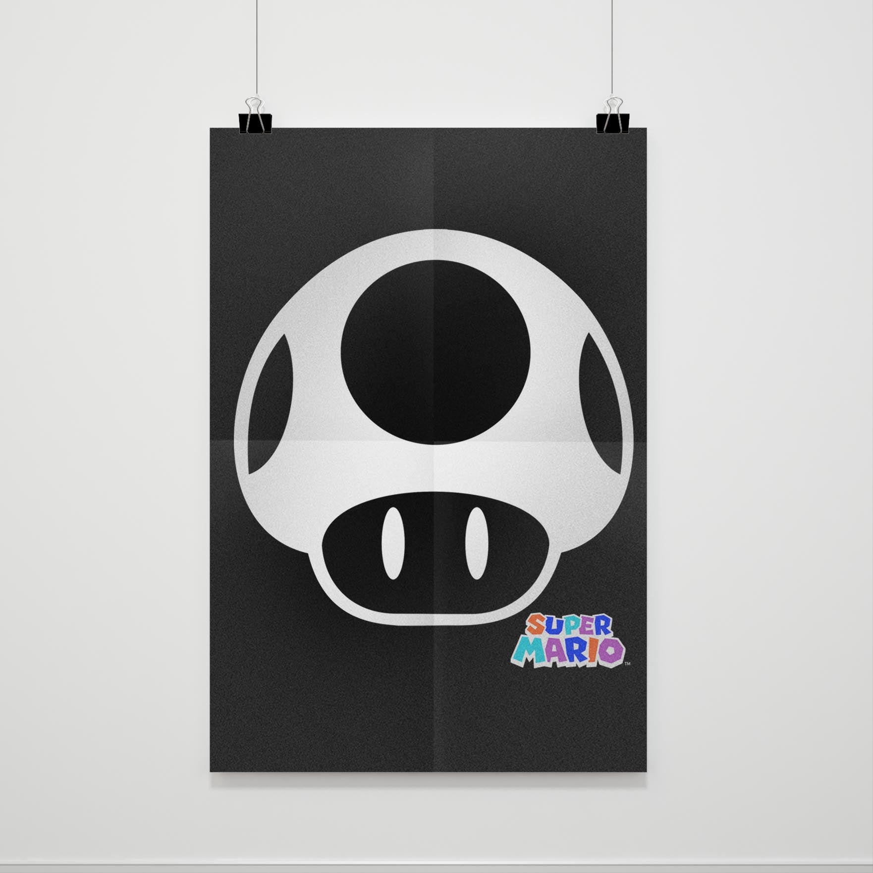 Super Mario Brothers Mushroom Logo Poster