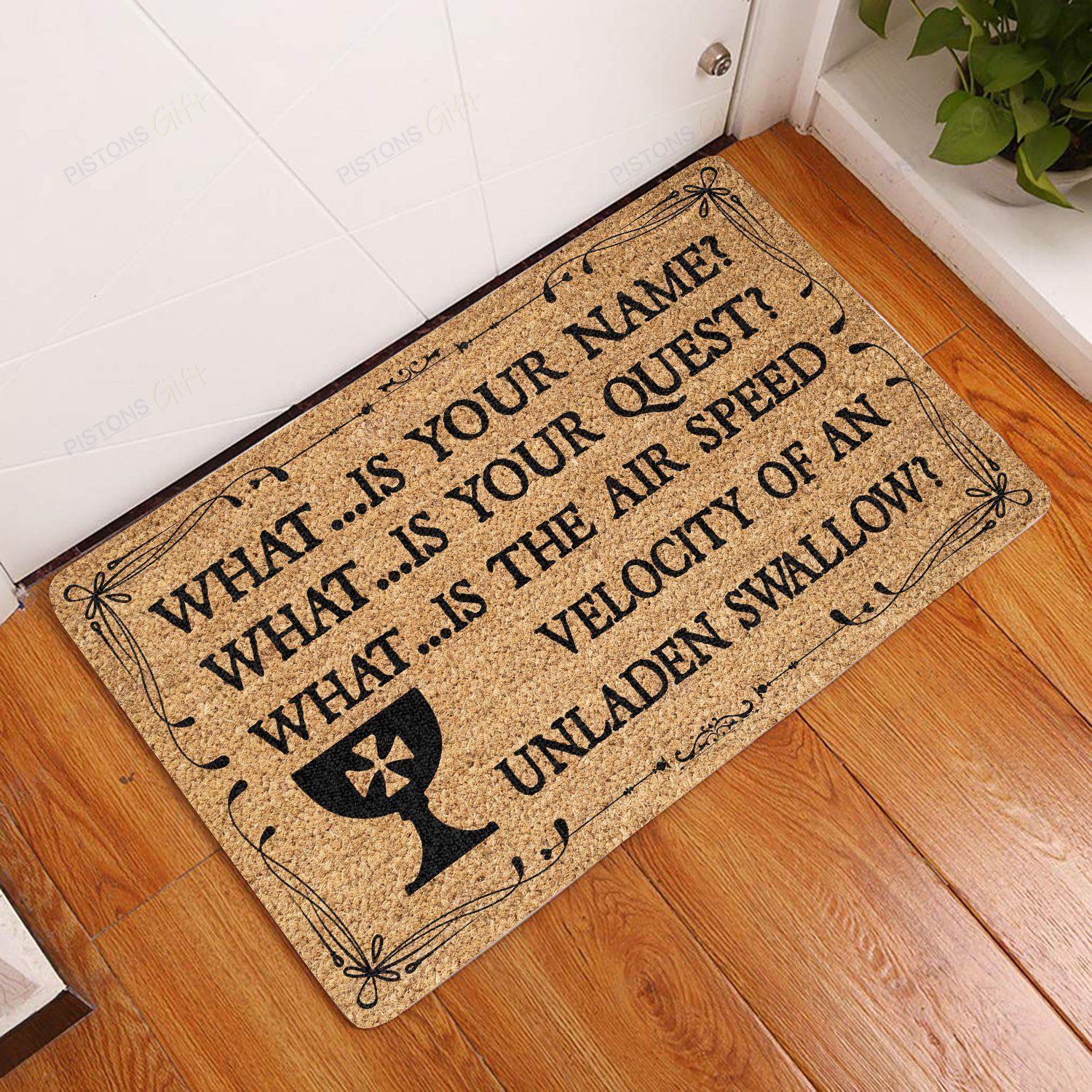 What …Is Your Name? Coir Pattern All Over Printing Doormat