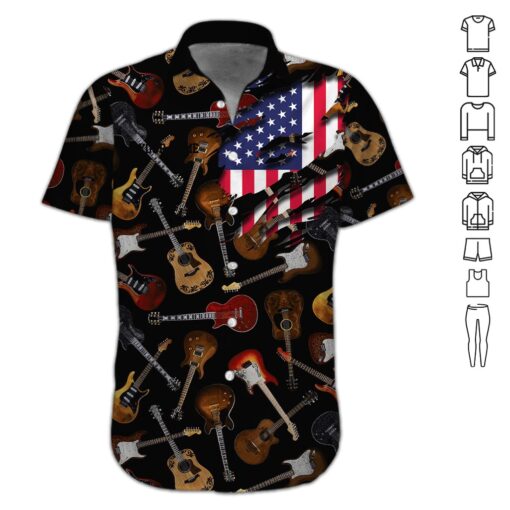 Love America Guitar Hawaii Shirt For Men Women Ha36882