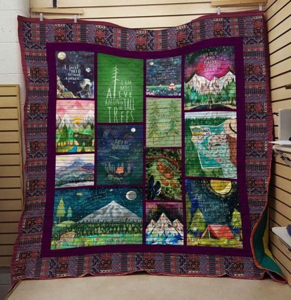 Camping Night V4 3D Quilt Blanket HGM24