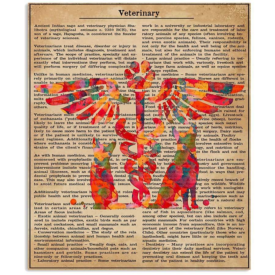 Veterinarian Symbol  Custom Design For Animal Lovers Vertical Poster