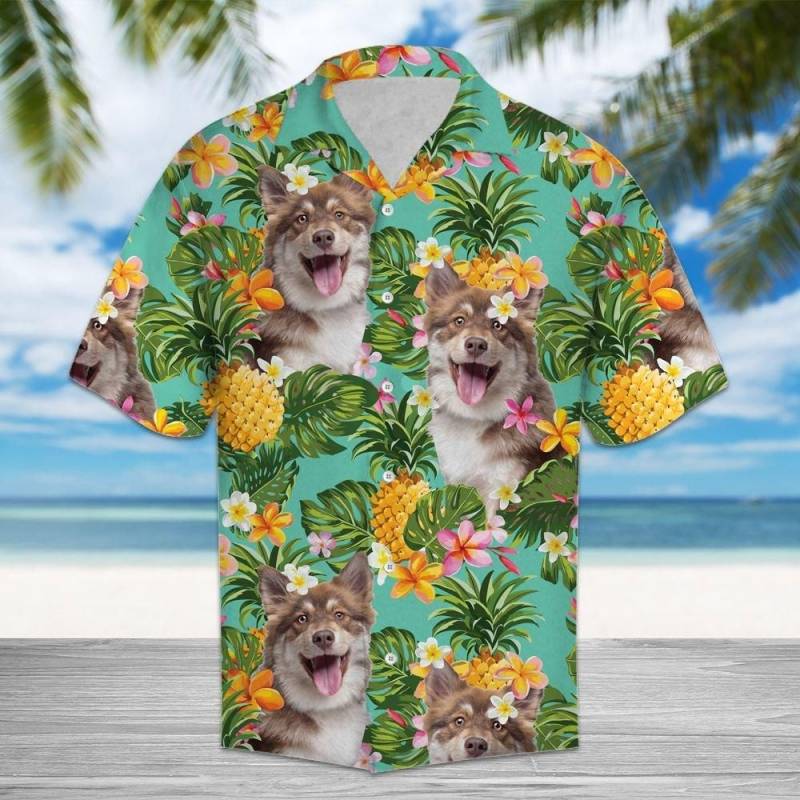 Artsyhomes Tropical Pineapple Finnish Lapphund Hawaiian Ha18809