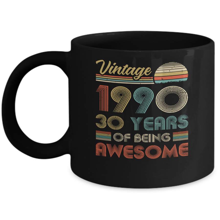 Vintage 1990 30th Birthday Gift 30 Years Old Mug