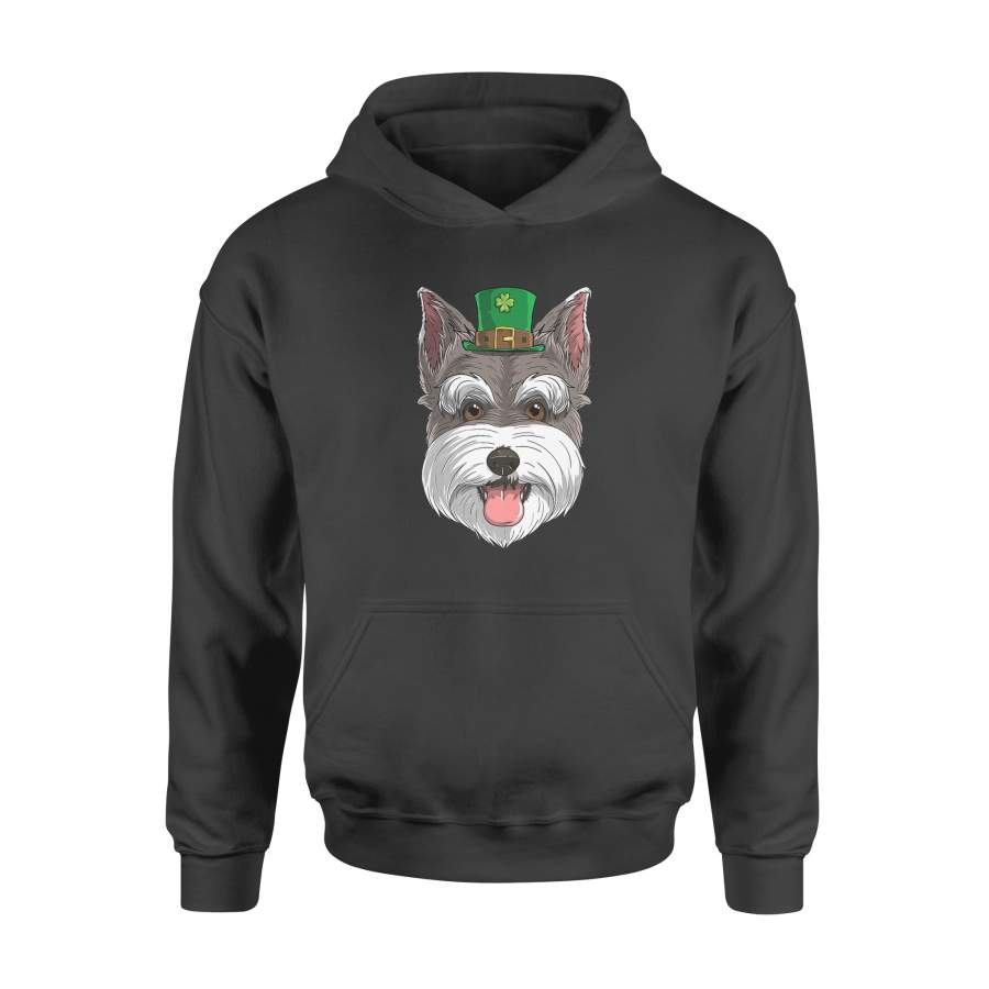 Schnauzer Dog St Patricks Day Leprechaun Puppy Cute  Hoodie