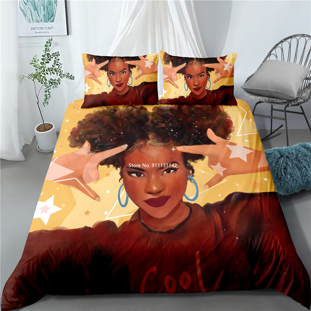 3D Beautiful African Digital Printed Bedding Set Bedroom Decoration Down Quilt Cover Pillowcase Homequeen  Duvet Covers