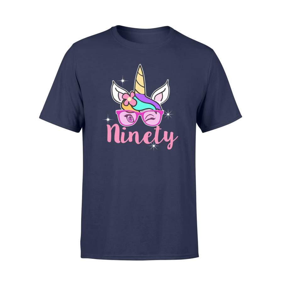 90th Birthday Unicorn T Shirt