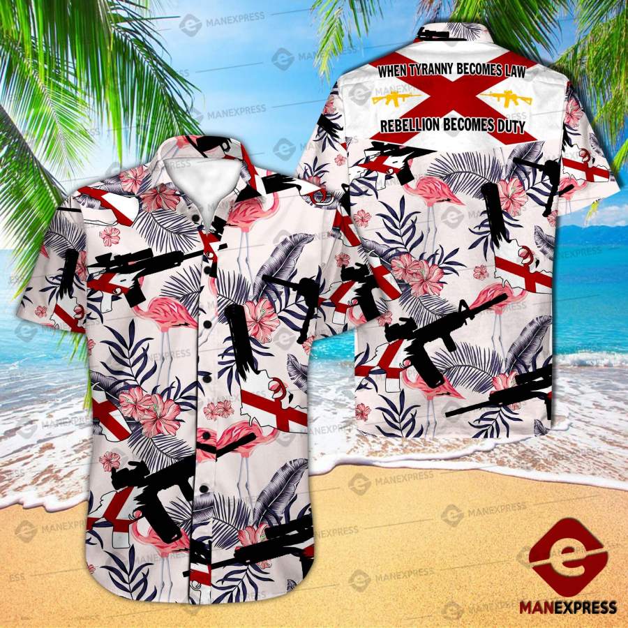 Alabama Three Percenter Patriot Hawaiian Shirt Fuk Ha28883