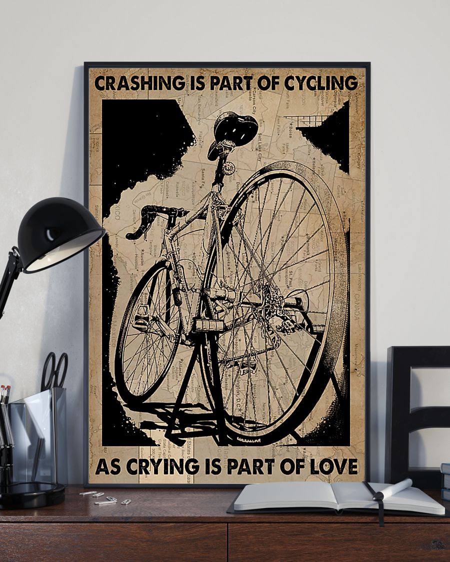 Cycling Crashing Is A Part Vertical Canvas And Poster | Wall Decor Visual Art