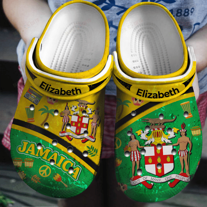 Personalized Jamaican Symbols Combined With Jamaica Flag Crocs Classic ...