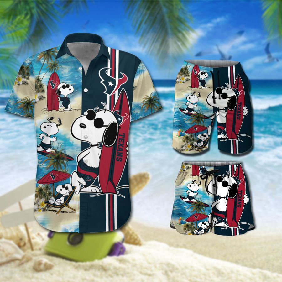 Houston Texans Snoopy All Over Print Hawaii Shirt Beach Shorts Ha74551