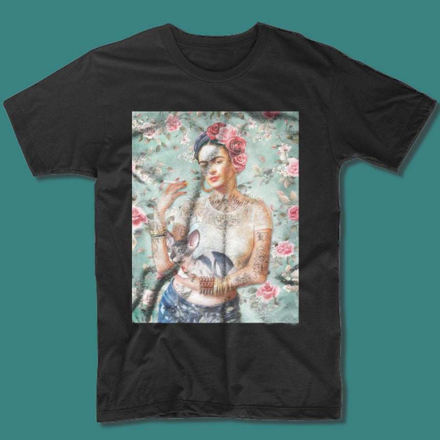 Bad Mexican Female Artist With Cat Men’S T Shirt