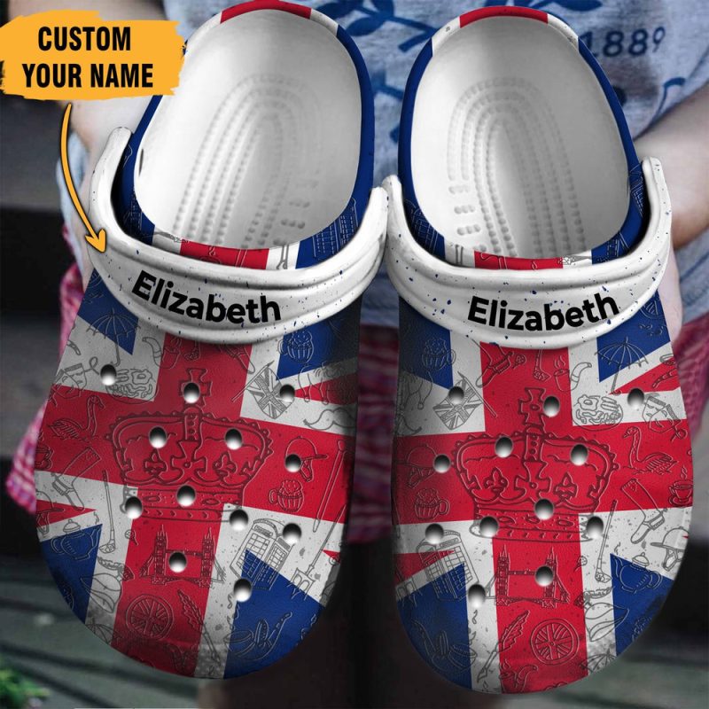 Uk Flag Gift For Fan Classic Water Rubber clog Shoes Comfy Footwear